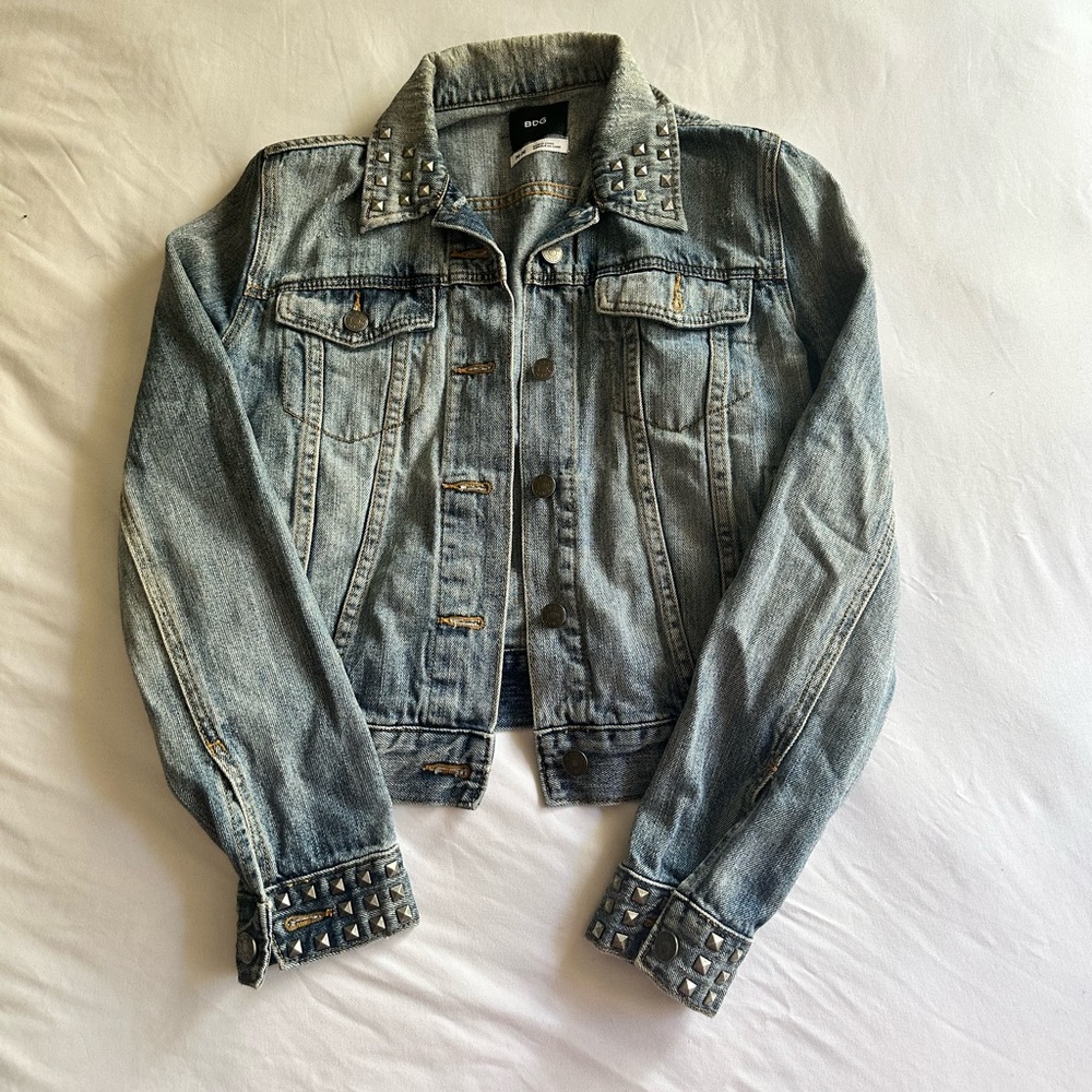 BDG Jean Jacket with metal studs size Medium